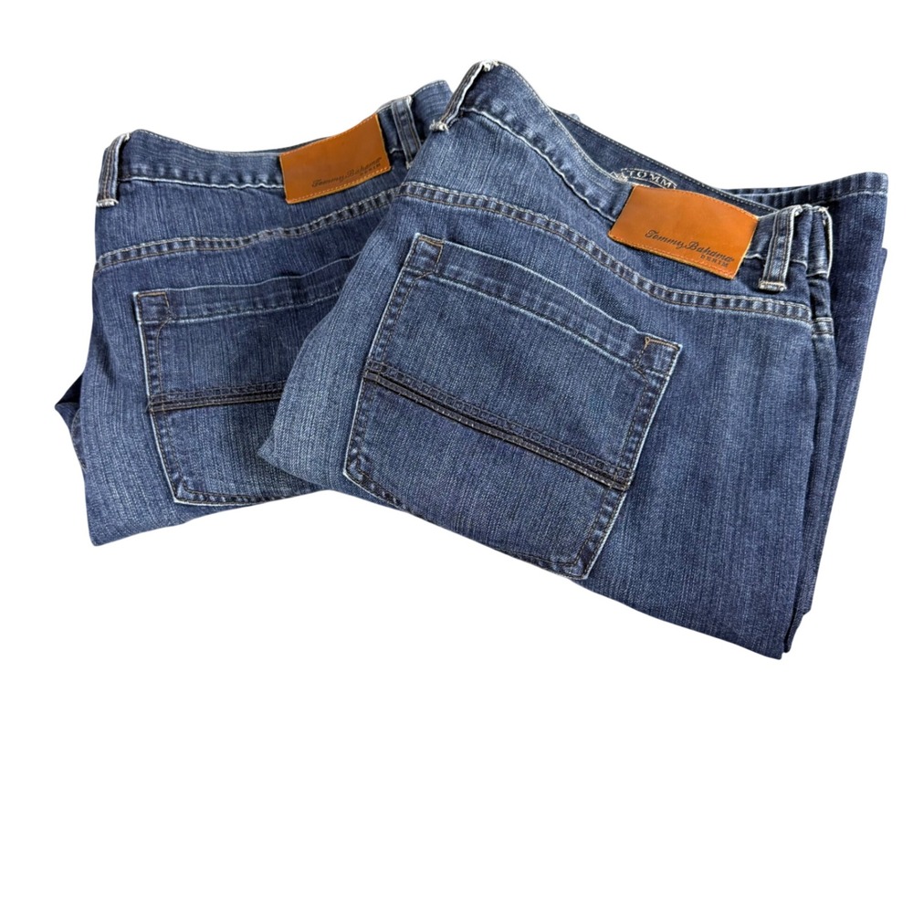 Tommy Bahama Denim Standard Fit Mens Blue Jeans Medium Wash Straight Leg LOT (2)